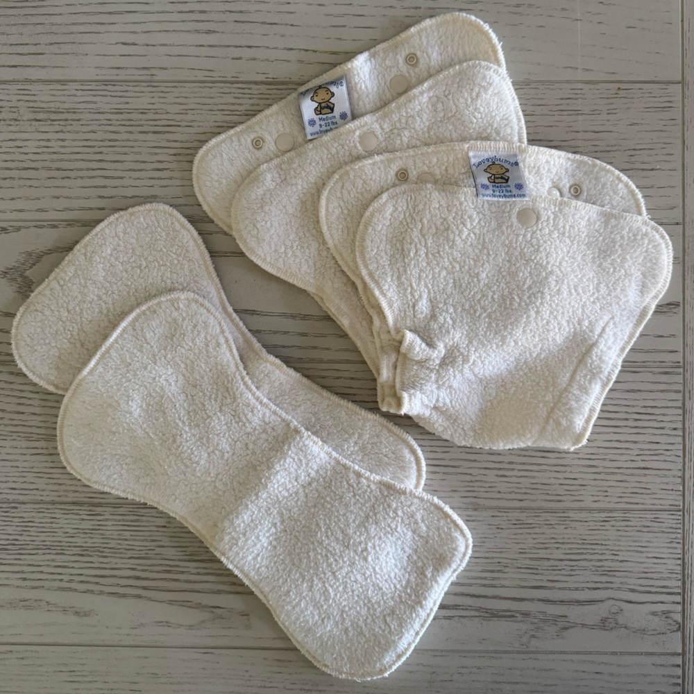 Set Two: Lovey Bums Cotton Cloth Diaper Inserts